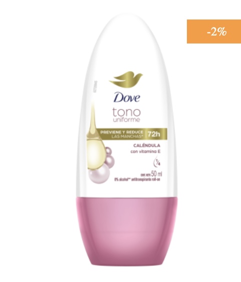 Desodorante roll-on Dove Caléndula 50 ml